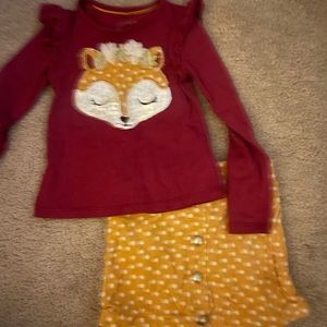 Catherine Malandrino two piece adorable skirt and top set. Fox corduroy XS4.